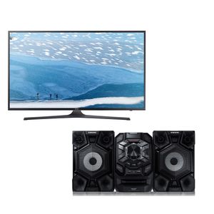 Combo Televisor SAMSUNG Ultra HD LED Smart TV 50" 50KU6000 + Minicomponente 230W Negro MX-J630/PE