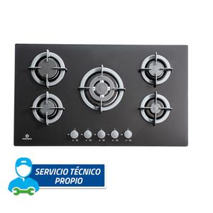 Cocina Empotrable EGI-905VDNEG 5 Hornillas Negro