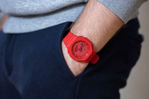 Reloj Casio G-Shock Carbon Core GA2100-4A Digital Analogico Luz LED Acuático 200m Rojo