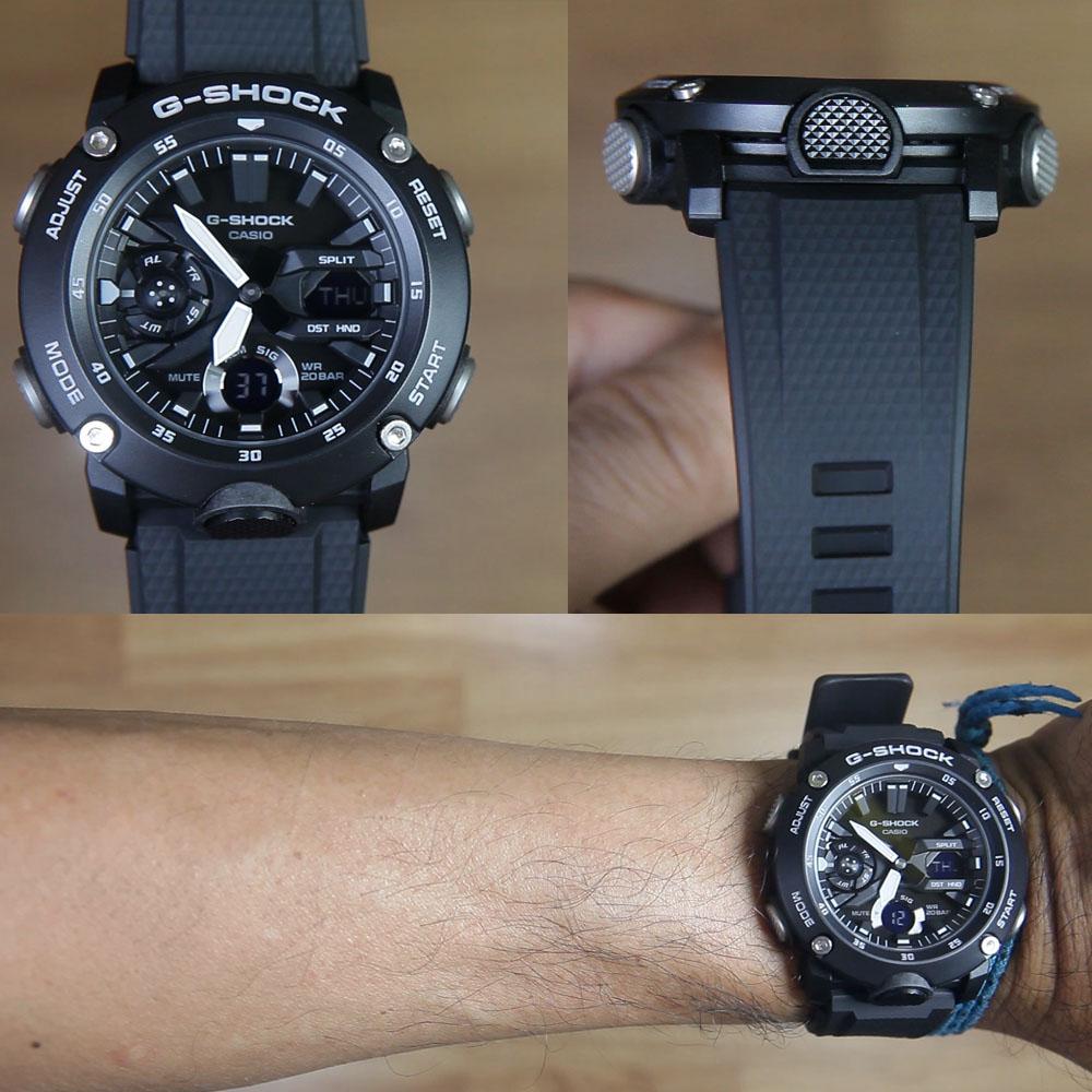 Reloj Casio G-Shock Carbon Core GA2000S-1A Analogico Digital Luz LED  Acuático 200m Negro | 143188