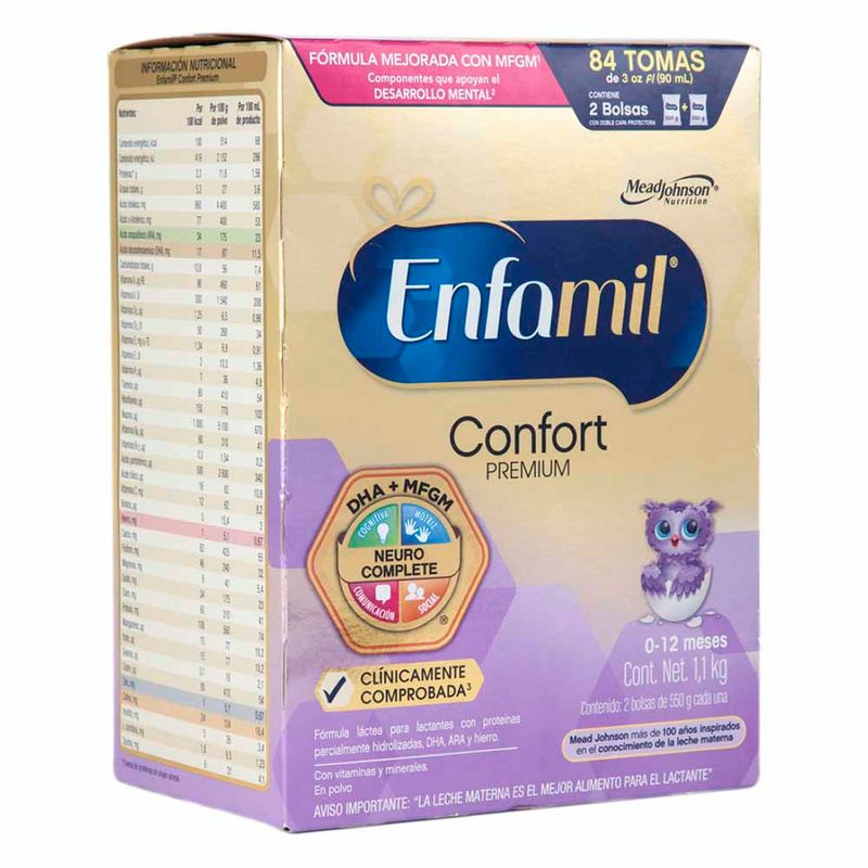 Fórmula Infantil ENFAMIL Confort Premium Caja 1.1Kg