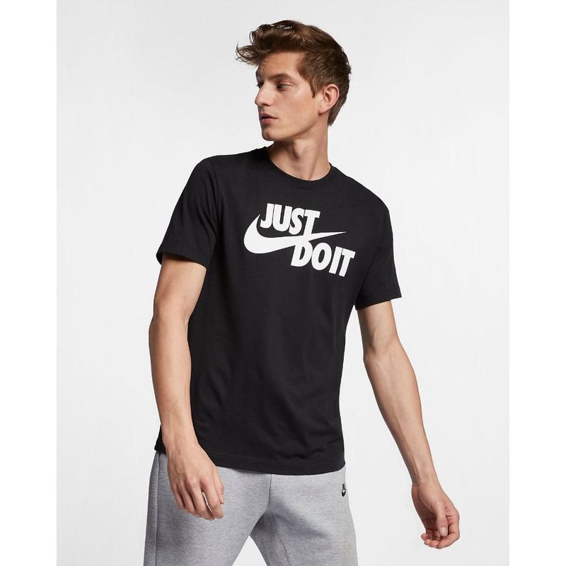 Polo Nike Hombre AR5006 011M NSW Tee Just Do Negro Real Plaza