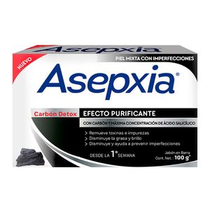 Jabón Asepxia Carbón Detox - Barra 100 G