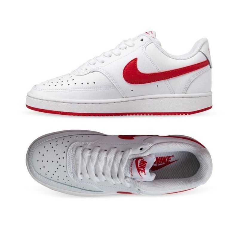 Zapatillas Urbanas Nike Mujer Cd5434-101 Wmns Nike Court Vision Lo Blanco/Rojo  - Real Plaza