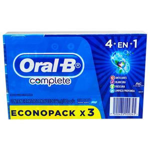 Crema Dental 4 en 1 Oral-B Complete - Pack 3 UN