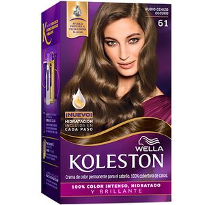 Tinte Koleston 61 Rubio Cenizo Oscuro - Caja 1 UN