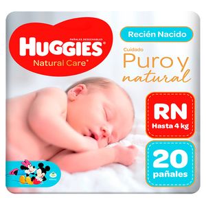 Pañal Recién Nacido Huggies Natural Care - Bolsa 20 UN