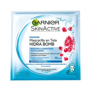 Mascarilla Hidratante de tela Hydra Bomb Garnier - Sobre 32 G