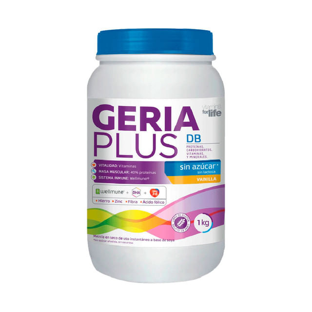 Geriaplus Defense Diabético Sabor Vainilla - Frasco 1000 G - Real Plaza