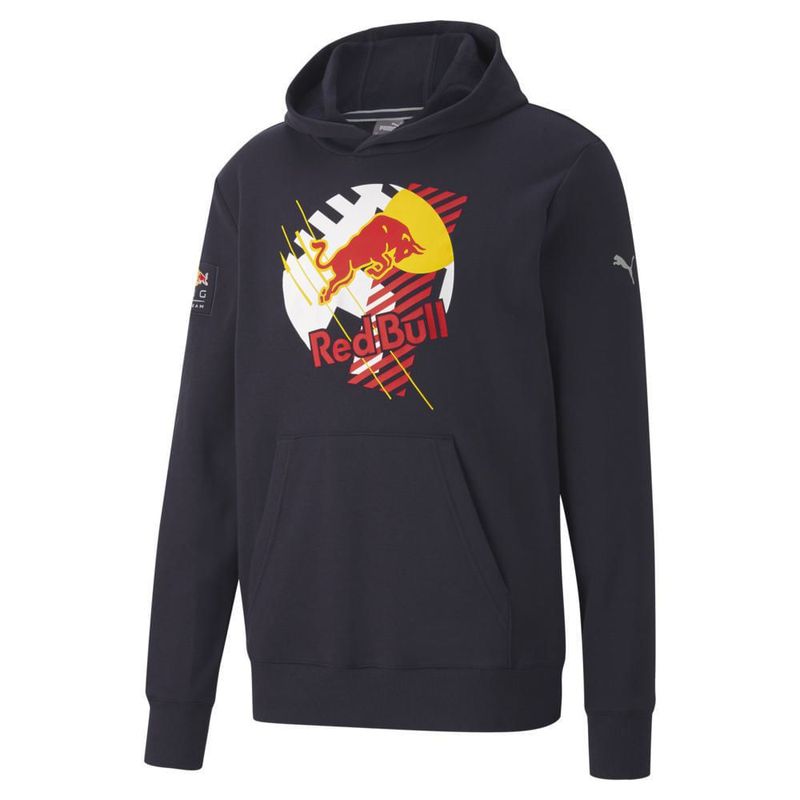 Polera Deportiva Puma RBR Dynamic Bull Hoody Azul Marino Real Plaza