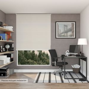 Cortina Roller Blackout Fiber Crema 150 x  250 cm