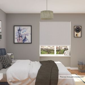 Cortina Roller Blackout Premium Gris 120 x  150 cm