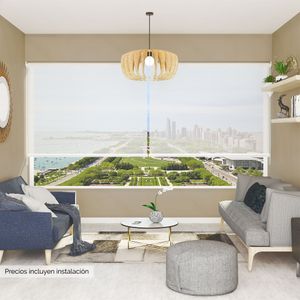 Cortina Roller Screen 5% Blanco 200 x  110 cm