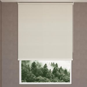 Cortina Roller Blackout Fiber Crema 200 x  190 cm