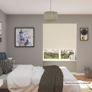 Cortina Roller Blackout Premium Beige 150 x  140 cm