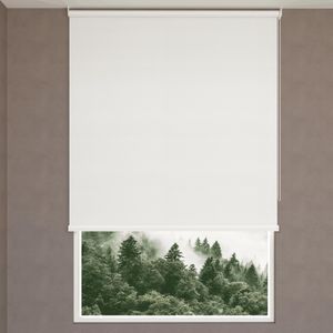 Cortina Roller Blackout Fiber Blanco 50 x  140 cm