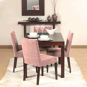 Juego de comedor de 4 sillas Tokio Rosa