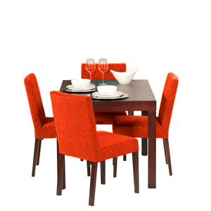 Juego de comedor de 4 sillas Tokio Naranja