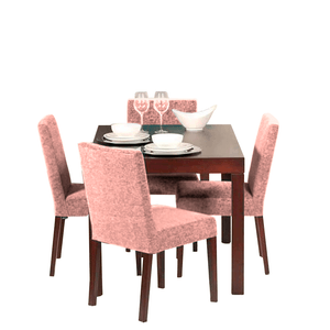 Juego de comedor de 4 sillas Tokio Rosa