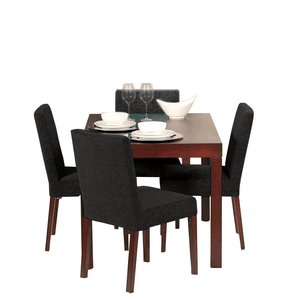 Juego de comedor de 4 sillas Tokio Plomo Oscuro