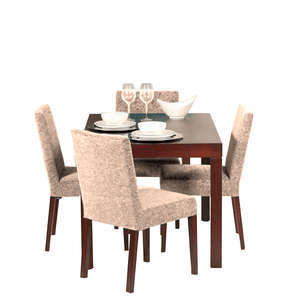 Juego de comedor de 4 sillas Tokio Beige