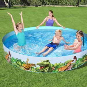Piscina Circular Bestway Motivos Dinosaurios 2074L 244x244x46cm Multicolor