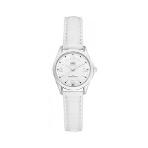 Reloj Q&Q Original Cuero para Mujer Blanco