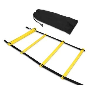 Escalera de Entrenamiento 10 Pasos 6 Metros Sport Fitness Negro/Amarillo