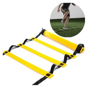 Escalera de Entrenamiento 10 Pasos 6 Metros Sport Fitness Negro/Amarillo