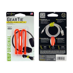 Organizador de cables Nite ize Gear Tie celular y video juegos rojo
