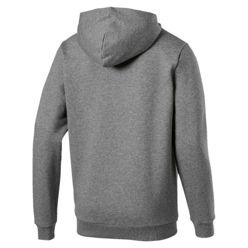 Polera Puma Hombre 851763 03 Ess Fz Hoody Fl Gris Real Plaza