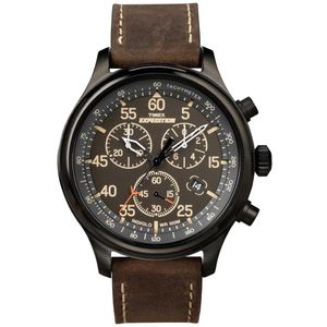 Reloj Timex Field Expedition T49905 Fecha Cronómetro Luz de Fondo Marrón Negro