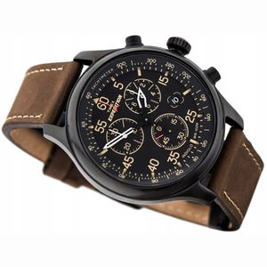 Reloj Timex Field Expedition T49905 Fecha Cronómetro Luz de Fondo Marrón Negro