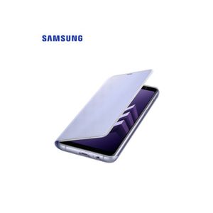 Estuche Samsung A8+ Flip Cover Neon Orchid Gray