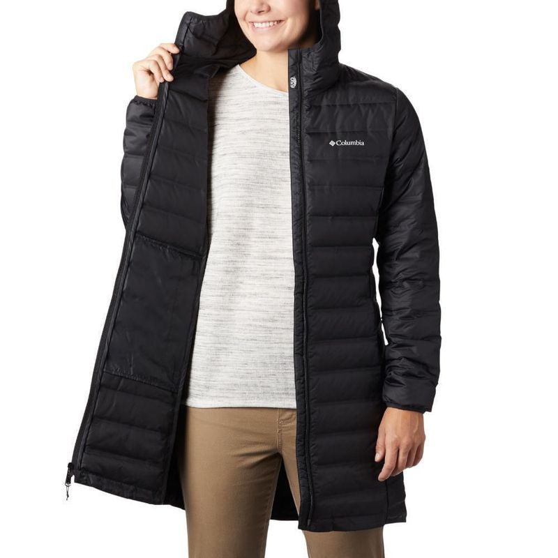 Casaca Columbia Mujer Parka Pluma Lake 22 Jacket Negro