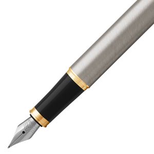 Pluma Fuente Parker IM Metal Cepillado GT