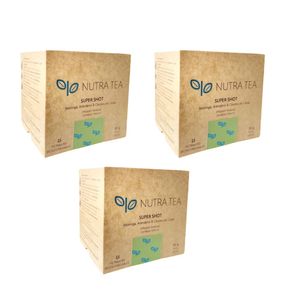 Pack x 3 Cajas Infusión Natural Nutra Tea Super Shot Moringa Arándano Cáscara de Cacao