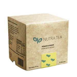 Infusión Natural Nutra Tea Power Ginger Kion y Limón