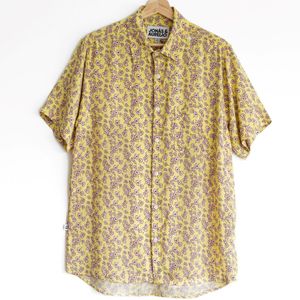 Camisa Chalis Jonas&Aurelio Unisex Amarillo Margaritas Lilas