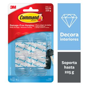 Gancho 3M Command transparente mini