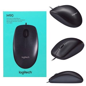 Mouse Logitech M90 con Cable Diseño Ambidiestro Color Negro