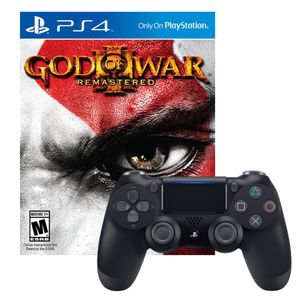 Mando para PlayStation 4 DualShock Color Negro + Juego God Of War 3