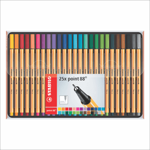 Fine Pen Stabilo Point 88 x 25 Colores 8825-1