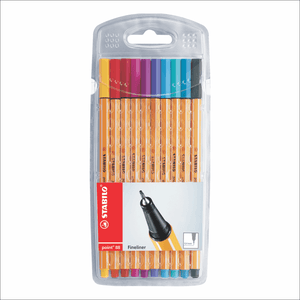 Fine Pen Stabilo Point 88 Estuche x 10 Unidades Colores Fancy 8810-1
