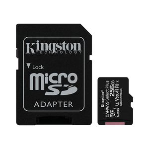 Memoria Micro SD Kingston Canvas 256GB Clase 10 UHS-I 100 MB/S
