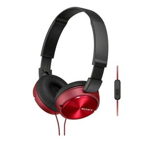 Audífono Sony MDR ZX310AP con Micrófono para Zoom y Skype Plegable Color Rojo