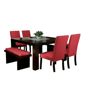 Juego de comedor de 8 sillas Mariolys Home Premium Rojo