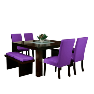 Juego de comedor de 8 sillas Mariolys Home Premium Lila