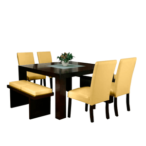 Juego de comedor de 8 sillas Mariolys Home Premium Amarillo