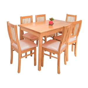 Juego de comedor de 6 sillas Vilma Home Premium Rosa